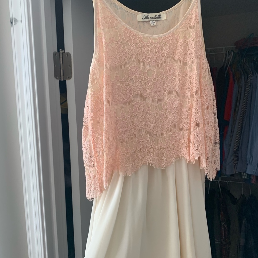 Peach/Cream Mini/MIDI Boutique Dress